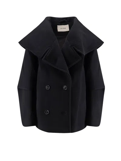 Ivy & Oak Jetta Peacoat In Responsible Virgin Wool In Black