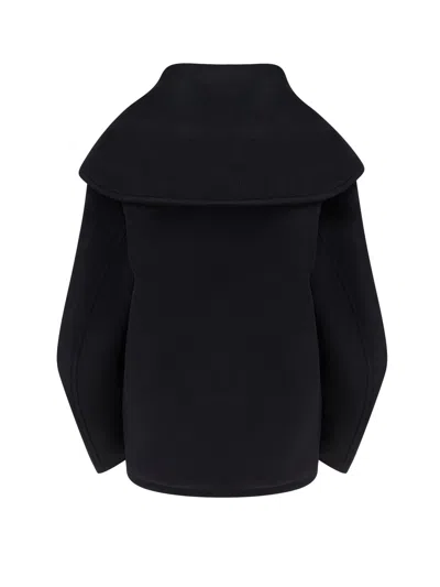 Ivy & Oak Jetta Peacoat In Responsible Virgin Wool In Black