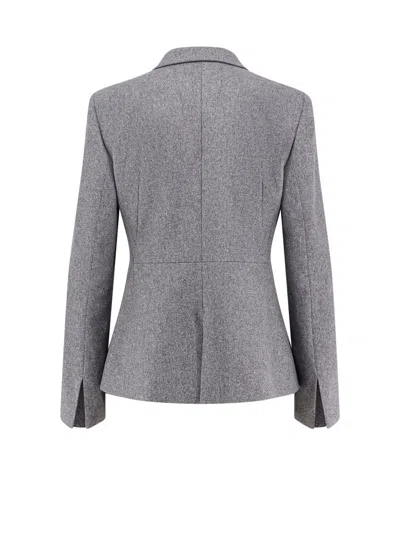 Hugo Boss Tailored Jacket Featuring Structured Shoulders In Gray