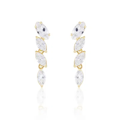 Sahira Jewelry Design Women's Evie Cubic Zirconia Earring In Gold In Gold