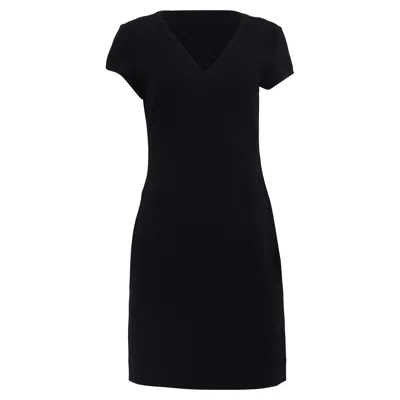 Diane Von Furstenberg Norma Ponte Dress In Black Triacetate In Black