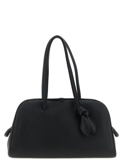 Jacquemus Le Petit Turismo Grain Leather Bag In Black