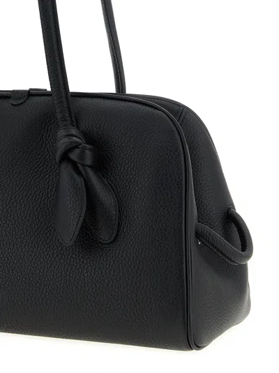 Jacquemus Le Petit Turismo Grain Leather Bag In Black