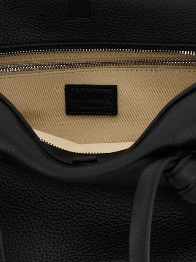 Jacquemus Le Petit Turismo Grain Leather Bag In Black
