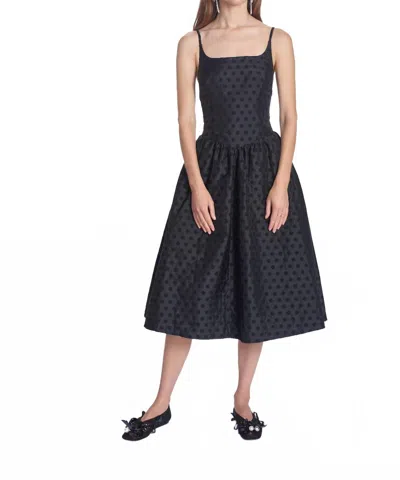 Corey Lynn Calter Valentina Sleeveless Midi Dress In Black In Black