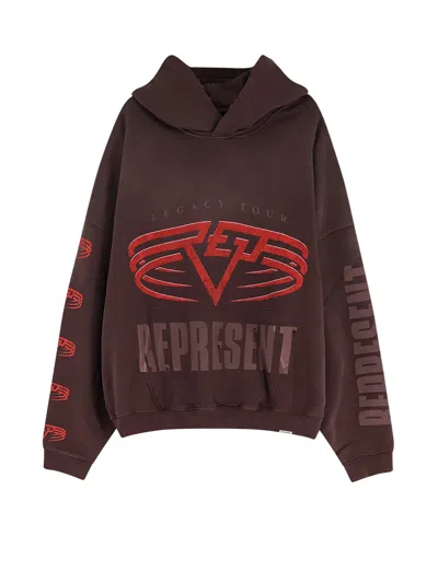 Represent Reversible Living Legacy Tour Sweatshirt In Black In Brown