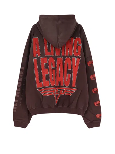 Represent Reversible Living Legacy Tour Sweatshirt In Black In Brown