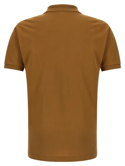 Lacoste Polo Shirt With Logo Patch And Collar In Multi