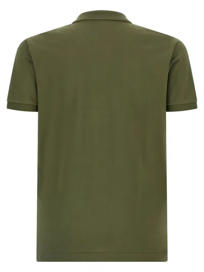 Lacoste Polo Shirt With Logo Patch And Short Sleeves In Animal Print