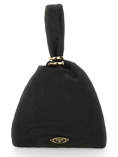 Pucci Marble Print "emilio" Clutch Bag In Black