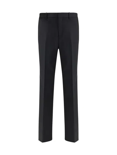 Gucci Drawstring Wool Blend Pants In Black