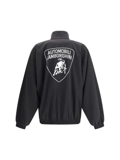 Balenciaga Gender Inclusive Oversize Cocoon Kick Technical Ripstop Windbreaker In Black