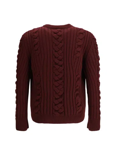Alexander Mcqueen Alexander Mc Queen Wool Sweater In Burgundy