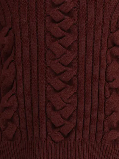 Alexander Mcqueen Alexander Mc Queen Wool Sweater In Burgundy