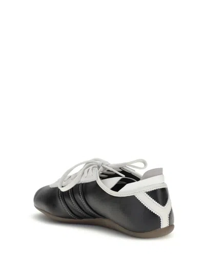 Y-3 Debossed Leather Tokyo Sneakers With Lace-up Closure In Black