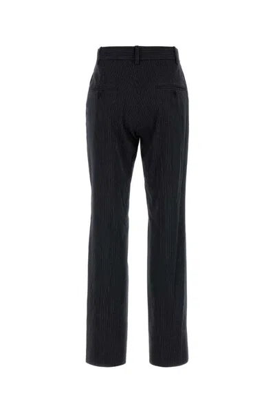 Isabel Marant Pantalone In Misto Lana Stretch Ricamato  Donna In Black