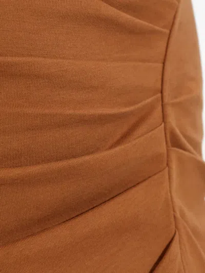 Isabel Marant Nadela Midi Dress With Side Slit In Brown