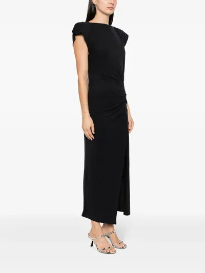Isabel Marant Nadela Pleated Midi Dress In Black