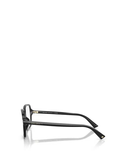 Jimmy Choo Geometric Frame Plano Lens In Black