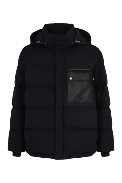 Bottega Veneta Hooded Short Down Jacket In Black