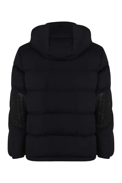 Bottega Veneta Hooded Short Down Jacket In Black