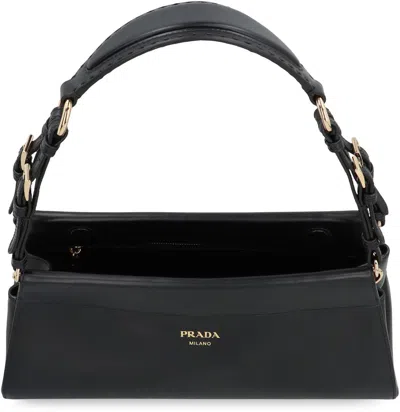 Prada Chic Top Handle Shoulder Bag With Gold Hardware In Pattern