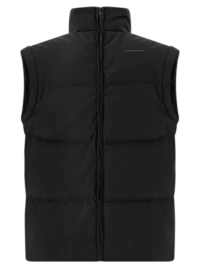 Mm6 Maison Margiela Black Convertible Padded Jacket In Black