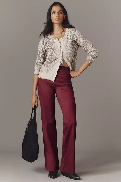 Sovere / Avery High-rise Bootcut Pants In Red