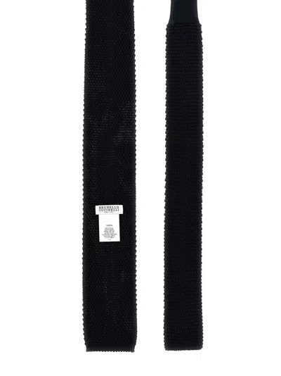 Brunello Cucinelli Operated Tie Ties And Papillon Blue In Black