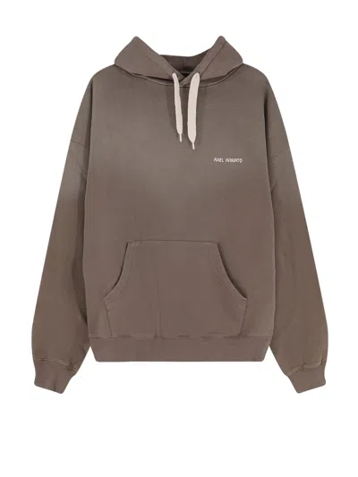 Axel Arigato Men Organic Cotton Hooded Sweatshirt In Brown