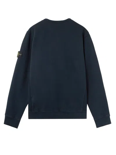Stone Island Round Neck Sweater In Blue