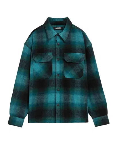 Barrow Padded Flannel Shirt In Green