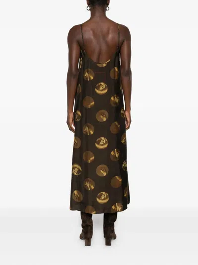 Uma Wang Printed Maxi Dress Sleeveless Design In Multi