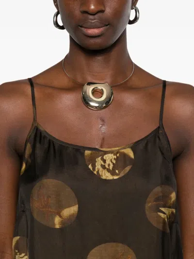 Uma Wang Printed Maxi Dress Sleeveless Design In Multi