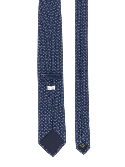 Pal Zileri Patterned Silk Tie Ties And Papillon Blue In Blue
