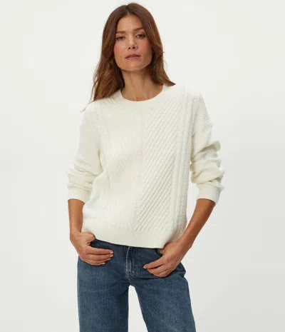 Michael Stars Joslyn Crewneck Pullover In White