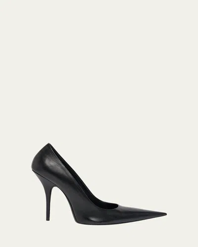 Balenciaga 90mm Avenue Leather Pointed-toe Pumps In Animal Print