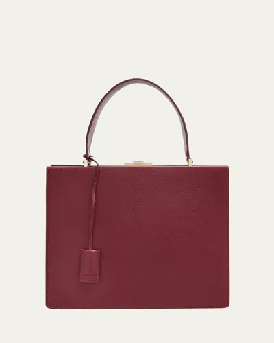 Tom Ford Jean Top-handle Bag In Supple Grain Leather In Burgundy