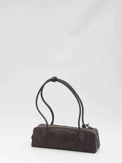 Alaïa Alaia Women Le Teckel Media Bag In Nubuck In Gray