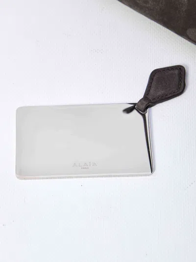 Alaïa Alaia Women Le Teckel Media Bag In Nubuck In Gray