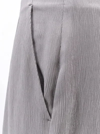 Alberta Ferretti Dart Crepe Trousers In Gray