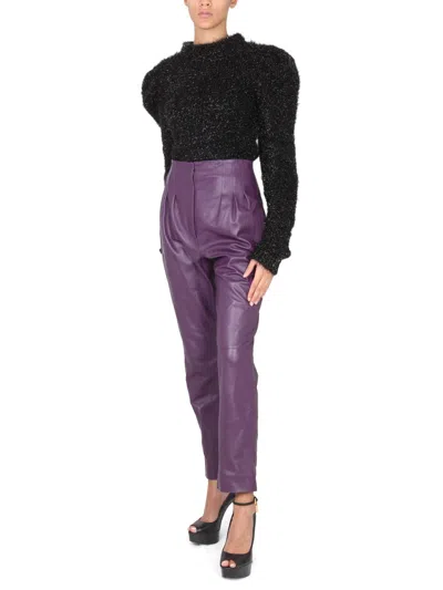 Alberta Ferretti Textured Jersey Top With Structured Silhouette In Black