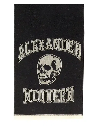 Alexander Mcqueen Men Skull Scarf In Black