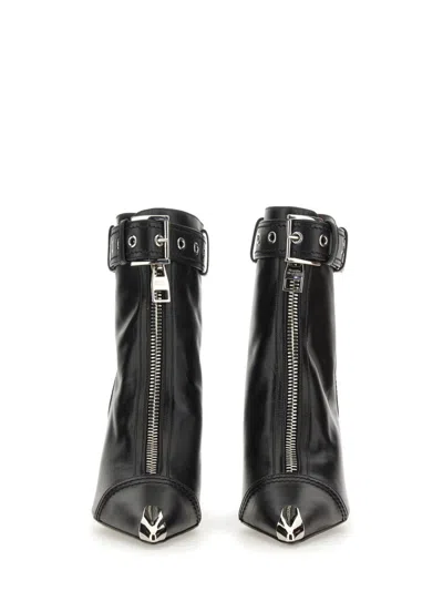 Alexander Mcqueen Alexander Mc Queen Black Slash Biker Boot In Black