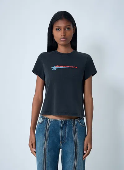 Alexander Wang T-shirt With Logo In Blue