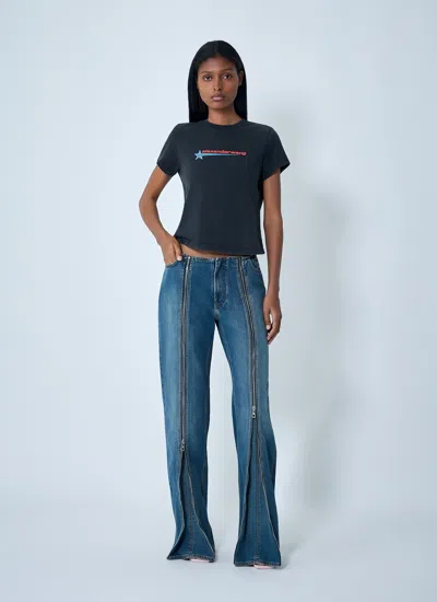 Alexander Wang T-shirt With Logo In Blue