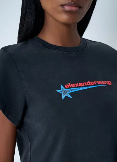 Alexander Wang T-shirt With Logo In Blue