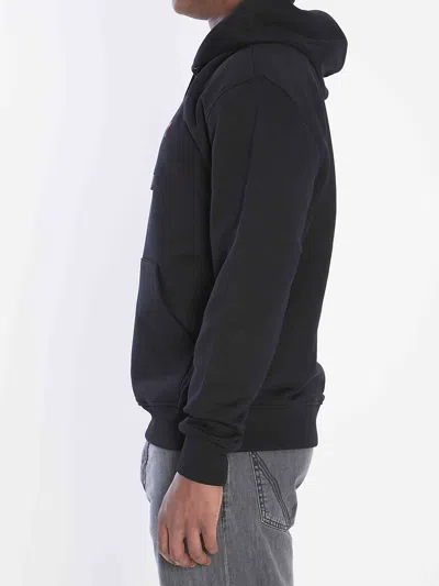 Ami Alexandre Mattiussi Ami Paris Men Ami De Coeur Cotton Hoodie In Black