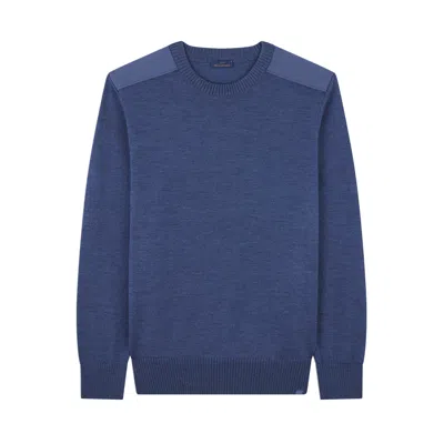 Paul & Shark Typhoon Detail Crewneck Sweater In Blue