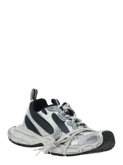 Balenciaga Multicolor Mesh And Rubber 3 Xl Gradient Sneakers In Gray